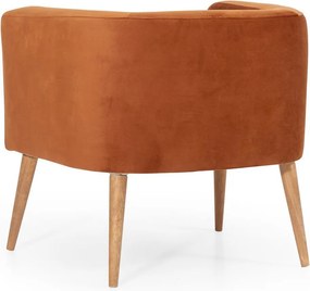 Stewehome Πολυθρόνα με πόδια από ξύλο 60x55x55 cm