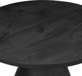 vidaXL Τραπεζάκι Μαύρο Ø50x40 cm από μασίφ ξύλο Mango