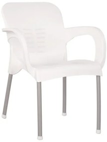 ΠΟΛΥΘΡΟΝΑ ΠΟΛΥΠΡΟΠΥΛΕΝΙΟΥ KAREK HM5592.01 ΛΕΥΚΟ ΧΡΩΜΑ ΜΕ ΠΟΔΙ ΑΛΟΥΜΙΝΙΟΥ 59x58x81Y
