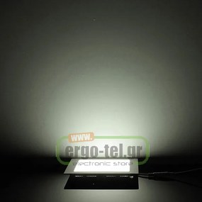 Led panel slim πλαστικό χωνευτό 14W ασημί τετράγωνο 6000k ψυχρό φως 230V 990lm