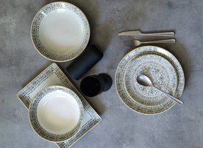 Σερβίτσιο Πιάτων Πορσελάνης Vintage Μπεζ – Σετ για 12 άτομα - 40τμχ - Oriana Ferelli