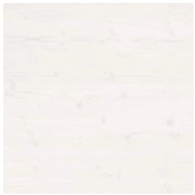 vidaXL Επιφάνεια Τραπεζιού Τετράγωνη Λευκή 70x70x2,5 εκ. Μασίφ Πεύκο