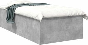 vidaXL Κρεβάτι δαπέδου Γκρι Σκυροδέματος 80 x 200 cm