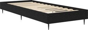 vidaXL Σκελετός Κρεβατιού Μαύρη Δρυς 80 x 200 cm Επεξεργασμένο Ξύλο