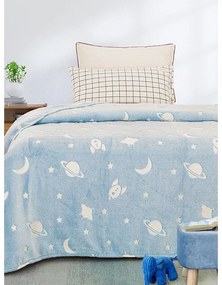 Κουβέρτα φωσφοριζέ κούνιας Space Blue 110x140