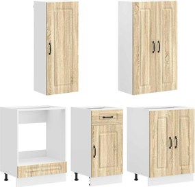 vidaXL Μονάδα κουζίνας KALMAR 5 pcs Sonoma Δρυς Επεξεργασμένο Ξύλο