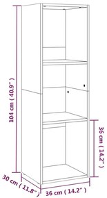 Βιβλιοθήκη/Έπιπλο TV Sonoma Δρυς 36x30x114 εκ. από Μοριοσανίδα   - Καφέ