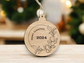 Intra απο ξύλο plywood 3mm-4mm πάχος – Καλά Χριστούγεννα 2024 στολίδι 12x15 cm INTRAVECTRY-MY550251