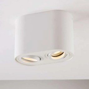 Φωτιστικό Οροφής - Σποτ Town I-TOWN-R2 BCO 2xGU10 18x9,5x12,5cm White Intec Aluminium