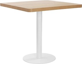 vidaXL Τραπέζι Bistro Ανοιχτό Καφέ 80 x 80 εκ. από MDF