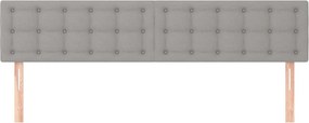 vidaXL Κεφαλάρια Αν. Γκρι 160x5x78/88 εκ. Ύφασμα