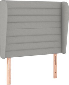 vidaXL Κρεβάτι Boxspring με Στρώμα Ανοιχτό Γκρι 100x200 εκ. Υφασμάτινο