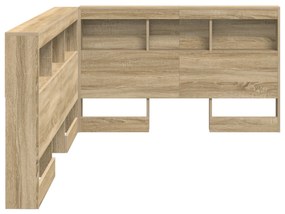 vidaXL Κεφαλάρι Αποθήκης με ράφι Sonoma Δρυς 120 cm Επεξεργασμένο ξύλο