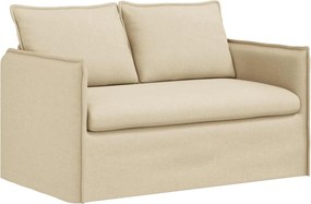 vidaXL Καναπές Κρεμ 136 x 82 x 85 εκ ύφασμα