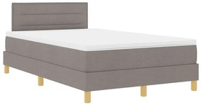 vidaXL Κρεβάτι box spring με στρώμα Taupe 120 x 200 cm ύφασμα