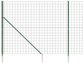 vidaXL Συρματόπλεγμα Περίφραξης Πράσινο 2 x 10 μ. με Καρφωτές Βάσεις