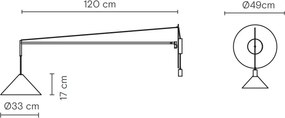 Απλίκα Τοίχου Roma Wall 120cm G9 Μαύρο