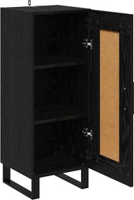 vidaXL Πλαϊνό γραφείο Μαύρη Οξυά 34,5 x 34 x 90 εκ.