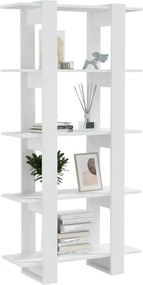 vidaXL Βιβλιοθήκη/Διαχωρ. Χώρου Λευκό 80x30x160 εκ Επεξ. Ξύλο