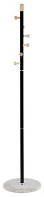 Καλόγερος MAGGIORE Μαύρο/Φυσικό Μέταλλο/Μάρμαρο 37x37x173.5cm - Μέταλλο - 14620040