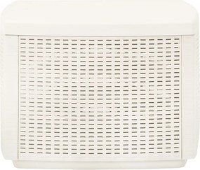 vidaXL Τραπέζι Κήπου Λευκό 53 x 53 x 40 εκ. Πλαστικό