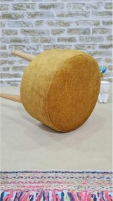 Stewehome Πολυλειτουργικό πουφ κάθισμα με στρογγυλό σχήμα και ρετρό στυλ 32x40x2 cm