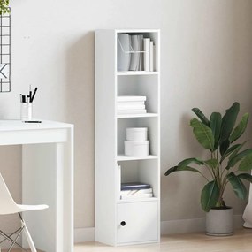 vidaXL Βιβλιοθήκη Λευκή 31x24x127 εκ. από Επεξεργασμένο Ξύλο