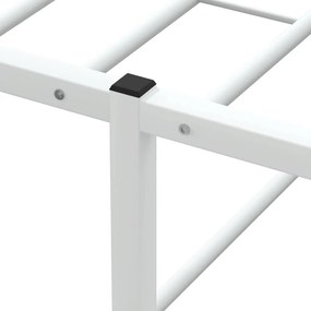 vidaXL Πλαίσιο κρεβατιού χωρίς στρώμα Λευκό 180x200 cm Μεταλλικό