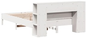 vidaXL Κρεβάτι Βιβλιοθήκη Χωρίς Στρώμα 120x200 εκ Μασίφ Ξύλο Πεύκο