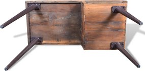 Γραφείο από Ανακυκλωμένο Ξύλο με Σιδερένια Πόδια