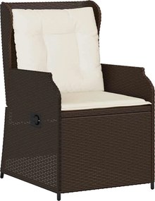 vidaXL Παγκάκι κήπου 2 pcs Καφέ συνθετικό ρατάν