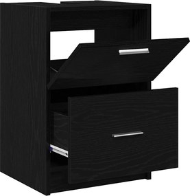 vidaXL Ντουλάπι Μπάνιου Μαύρη Οξυά 40 x 37 x 59 cm Επεξεργασμένο ξύλο