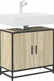 vidaXL Ντουλάπι Νιπτήρα Μπάνιου Sonoma Δρυς 65 x 33 x 60 εκ. από Τεχνητό Ξύλο