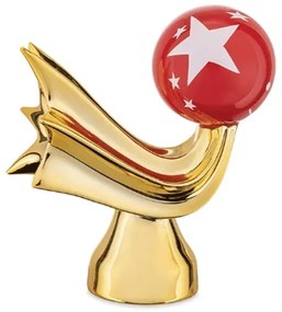 Διακοσμητική Φιγούρα Stella Cometa AGJ01 5 8x9cm Gold-Red Alessi Porcelain