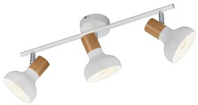 Σποτ RL Lighting Latika R81523031 Λευκό με Φυσικό Ξύλο