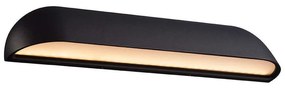 Φωτιστικό Τοίχου Front 36 84091003 36x6,8cm Led 850Lm 12W 3000K IP44 Black Nordlux Metal, Plastic