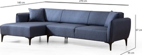 Corner Sofa Belissimo Left - Blue Blue