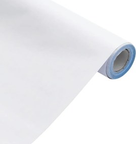 vidaXL Αυτοκόλλητο Επίπλων Ματ Λευκό 90x500 εκ. PVC