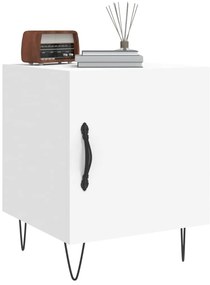 vidaXL Κομοδίνο Λευκό 40 x 40 x 50 εκ. από Επεξεργασμένο Ξύλο