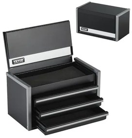 VEVOR Tool Box 8.6-inch Portable Metal Tool Box with 3 Drawers Tool Organizer