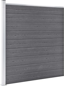 vidaXL Πάνελ Περίφραξης Γκρι 1391 x 186 εκ. από WPC