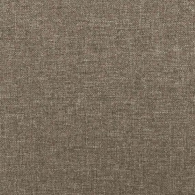 vidaXL Κρεβάτι Boxspring με Στρώμα Taupe 120x190 εκ. Υφασμάτινο