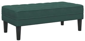 vidaXL Παγκάκι Σκούρο Πράσινο 113x57x39 εκ. Βελούδο