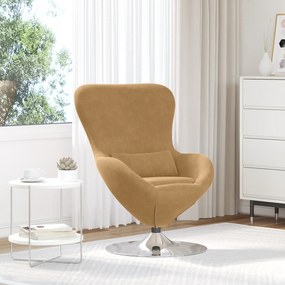 vidaXL Πολυθρόνα Αυγού Brown Βελούδο
