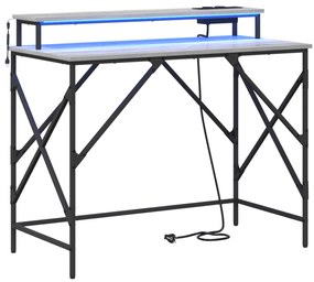 vidaXL Γραφείο Γκρι sonoma 100 x 50 x 86.5 εκ Επεξεργασμένο ξύλο