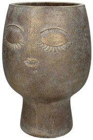 Κασπώ ArteLibre Πρόσωπο Χρυσό Τσιμέντο 17.5x17.5x25cm-05151836