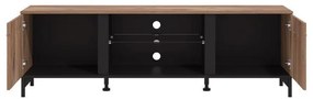 Έπιπλο TV Corsica 170 Flagstaff Oak - Μαύρο 170,5x42x53,5 εκ. 170.5x42x53.5 εκ.