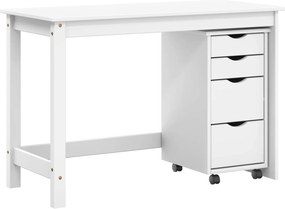 vidaXL Σετ Γραφείου και Κινητού Ντουλαπιού MOSS 2 pcs Λευκό