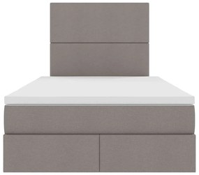 vidaXL Κρεβάτι Αποθήκης με στρώμα Taupe 120 x 200 cm Τεχνητό Δέρμα