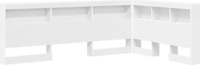 vidaXL Κεφαλάρι Αποθήκης με ράφι Λευκό 207,5 x 137,5 x 76,5 εκ